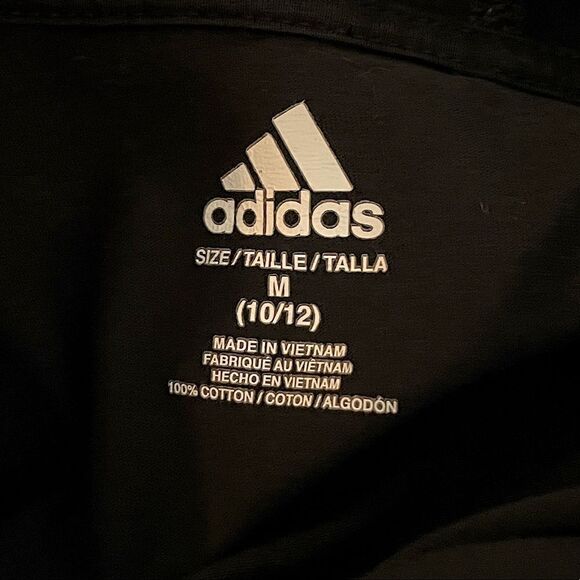 NEW! Adidas Youth Long-Sleeve Black Logo Hoodie. Size Medium. - Picture 3 of 3